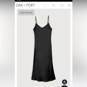 NWT - black midi slip dress